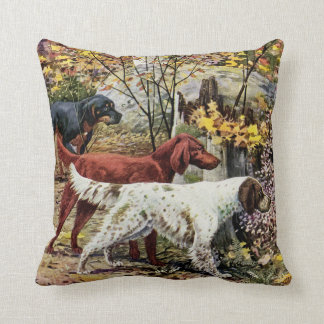 ヴィンテージの芸術の愛犬家のセッター クッション