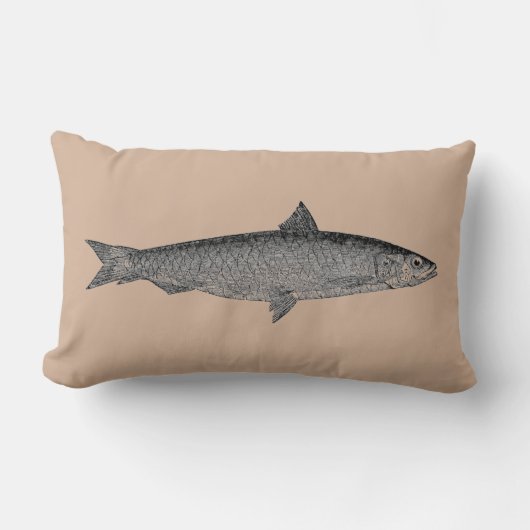 ヴィンテージの芸術の魚の枕 ランバークッション (正面)