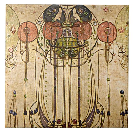 ヴィンテージの芸術のGessoの壁のフリーズの製陶術 タイル (正面)