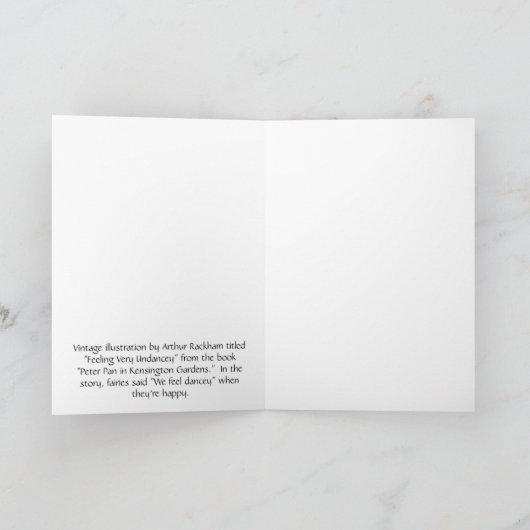 ヴィンテージの芸術-妖精の感じ"Undancey"、 カード (内部)