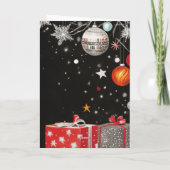 ヴィンテージの若い女の子のクリスマスモーニング魔法 シーズンカード (裏面)