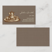 ヴィンテージの英国のティーセットのアンティークのテレホンカード コーリングカード (正面/裏面)