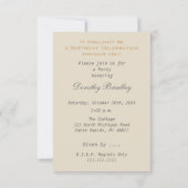 ヴィンテージの英国のティーポットの第80誕生日の招待状 招待状 (裏面)