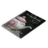 ヴィンテージの英国のティーポットの第80誕生日の来客名簿 ノートブック (左側)