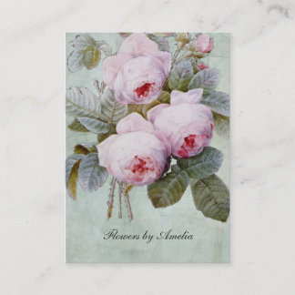 ヴィンテージの英国のバラ園の植物のぽっちゃりした 名刺