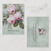 ヴィンテージの英国のバラ園の植物のぽっちゃりした 名刺 (正面/裏面)