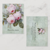 ヴィンテージの英国のバラ園の植物のぽっちゃりした 名刺 (正面/裏面)