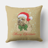 ヴィンテージの英国のブルドッグのクリスマスの装飾用クッション クッション (裏面)