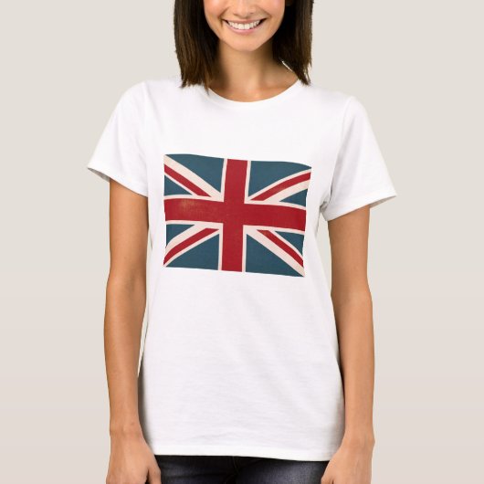 ヴィンテージの英国国旗のイギリスの旗のTシャツ Tシャツ (正面)