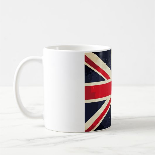 ヴィンテージの英国国旗のコーヒー・マグ コーヒーマグカップ (左)