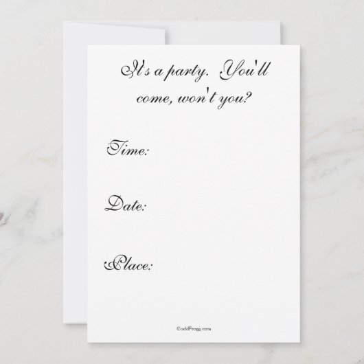 ヴィンテージの英国国旗の招待状(縦) 招待状 (裏面)