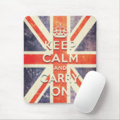 ヴィンテージの英国国旗の旗は平静を保ち、続けていきます マウスパッド (マウス)