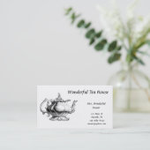 ヴィンテージの茶ポットの名刺 名刺 (スタンド正面)