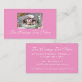 ヴィンテージの茶名刺 名刺 (正面/裏面)