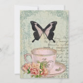 ヴィンテージの茶時間結婚式招待状 招待状 (正面)