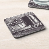 ヴィンテージの茶皿 コースター (左側)