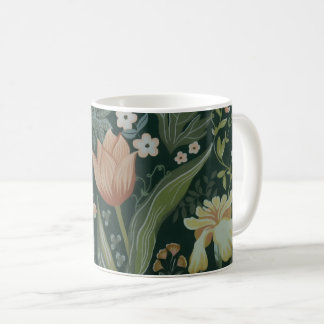 ヴィンテージの草原のタペストリー コーヒーマグカップ