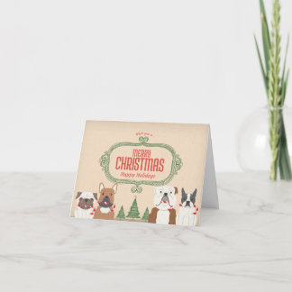 ヴィンテージの荒い鼻息のクリスマスカード シーズンカード