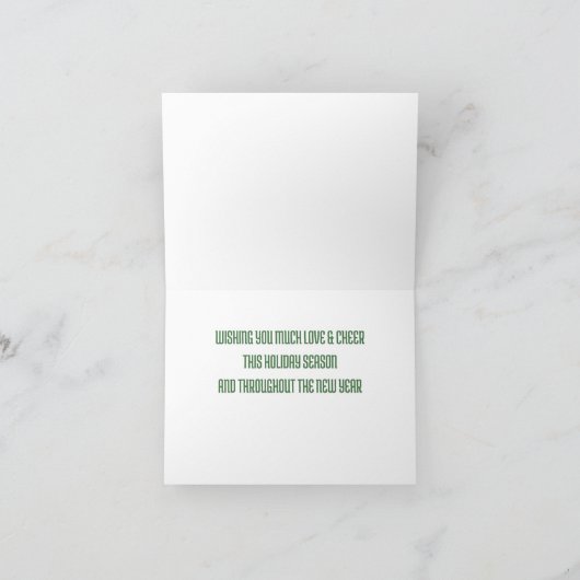 ヴィンテージの荒い鼻息のクリスマスカード シーズンカード (内部)