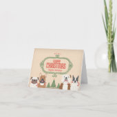 ヴィンテージの荒い鼻息のクリスマスカード シーズンカード (正面)