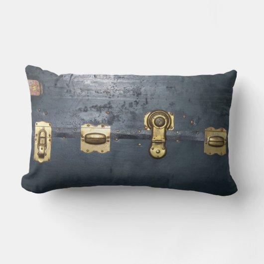 ヴィンテージの荷物の枕 ランバークッション (正面)