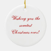 ヴィンテージの菓子の御馳走-キャンディ・ケーンの瓶 セラミックオーナメント (裏面)