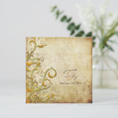ヴィンテージの華やかな渦巻き 招待状 (スタンド正面)