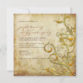 ヴィンテージの華やかな渦巻き 招待状 (裏面)