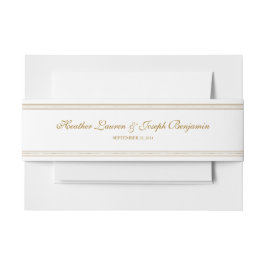 ヴィンテージの華美な金ゴールドの腹バンド 招待状ベリーバンド