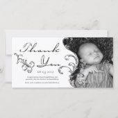 ヴィンテージの華麗さの新生児のサンキューカード サンキューカード (正面)