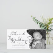 ヴィンテージの華麗さの新生児のサンキューカード サンキューカード (スタンド正面)
