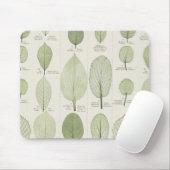 ヴィンテージの葉のイラストレーション マウスパッド (マウス)