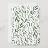 ヴィンテージの葉のフレーム結婚式招待状。 招待状 (裏面)