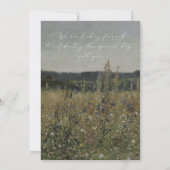 ヴィンテージの葉のリース、ファインアート 招待状 (裏面)