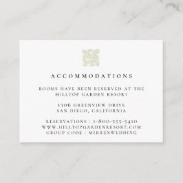 ヴィンテージの葉のロゴの結婚式の調節 エンクロージャーカード