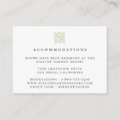 ヴィンテージの葉のロゴの結婚式の調節 エンクロージャーカード (正面)