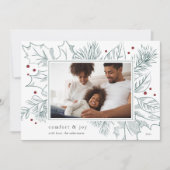 ヴィンテージの葉の写真 シーズンカード (正面)