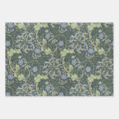 ヴィンテージの葉モリス海藻のイバラ巻き ラッピングペーパーシート (正面)