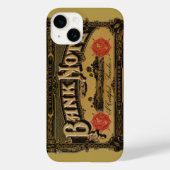 ヴィンテージの葉巻ラベルアート、紙幣 金融 Case-Mate iPhoneケース (裏面)