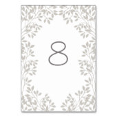 ヴィンテージの葉結婚枠 テーブルナンバー (裏面)