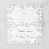 ヴィンテージの葉結婚枠 プレイスカード (外部開封)