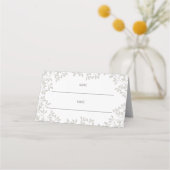 ヴィンテージの葉結婚枠 プレイスカード (裏面)