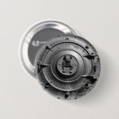 ヴィンテージの蒸気のトラクターの前部 缶バッジ (正面&裏面)