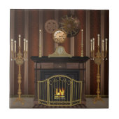 ヴィンテージの蒸気のパンク暖炉のセラミックタイル タイル (正面)