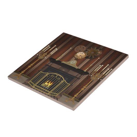 ヴィンテージの蒸気のパンク暖炉のセラミックタイル タイル (側面)