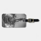 ヴィンテージの蒸気の列車のデザインの荷物のラベル ラゲッジタグ (正面横)