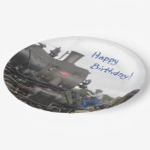 ヴィンテージの蒸気の列車 ペーパープレート (アングル)