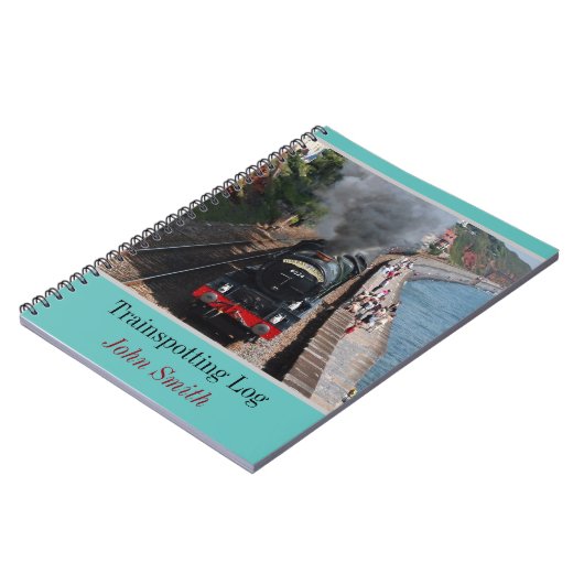 ヴィンテージの蒸気式ロコのトラスペクトロパーソナライズされたグ ノートブック (左側)