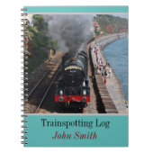 ヴィンテージの蒸気式ロコのトラスペクトロパーソナライズされたグ ノートブック (正面)