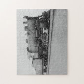 ヴィンテージの蒸気機関の列車のMikadoの白黒 ジグソーパズル (縦)